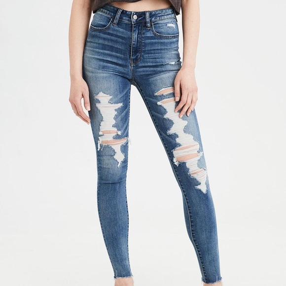 Size 6 | NWOT AE Curvy super high rise jeans - Picture 2 of 8